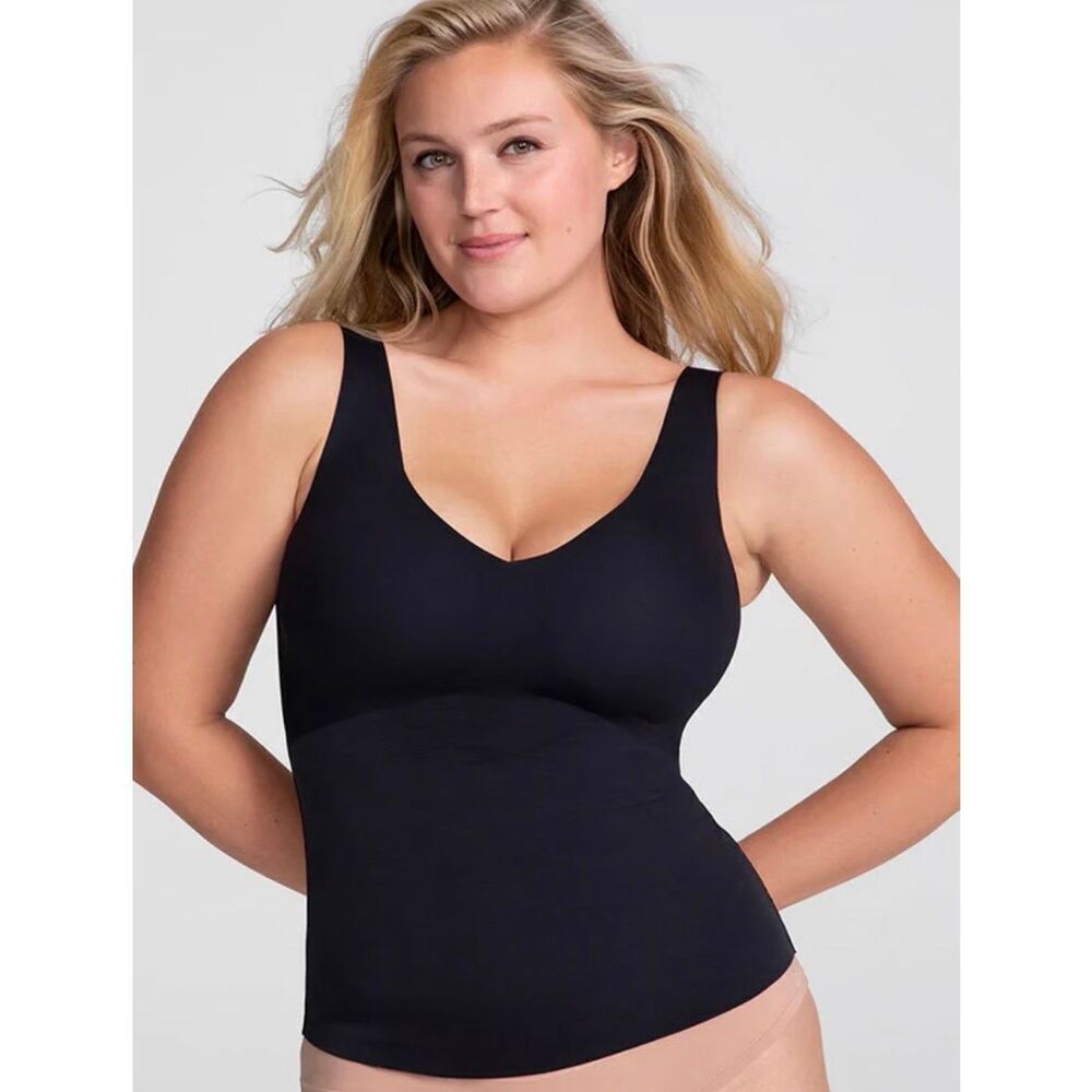 Honeylove Tank LiftWear Seamless Wireless Black size 2X